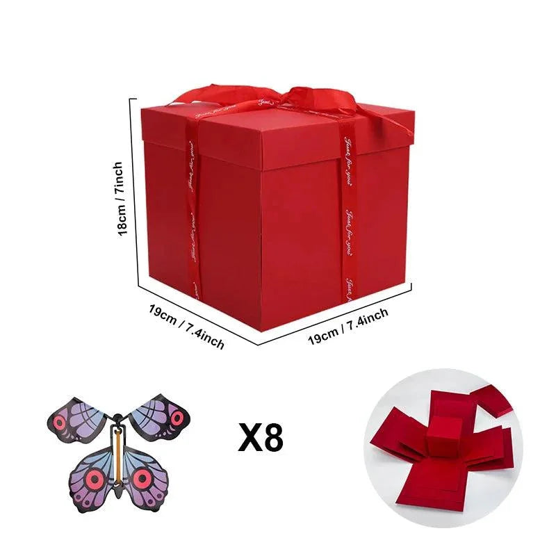 Boîte Cadeau Explosive à Souvenirs — Rouge, photo 14