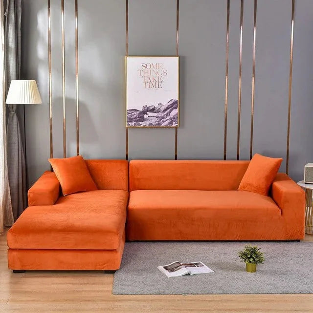 Housse Universelle Premium Pour Canapé - Protection Complète Contre Les Taches — Orange, photo 25